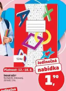 Penny Market Školní sešit nabídka