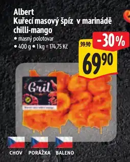 Albert Albert Kuřecí masový špíz v marinádě chilli-mango nabídka