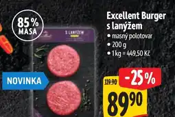 Albert Excellent Burger s lanýžem nabídka