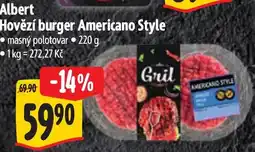 Albert Albert Hovězí burger Americano Style nabídka
