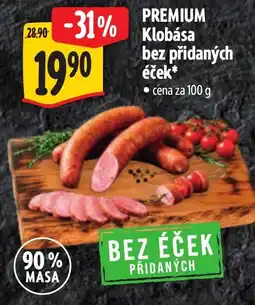 Albert PREMIUM Klobása bez přidaných éček nabídka