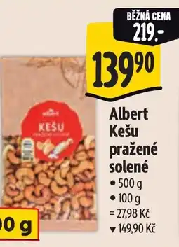 Albert Albert Kešu pražené solené nabídka