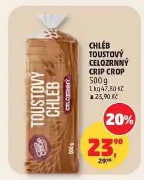 Penny Market CHLÉB TOUSTOVÝ CELOZRNNÝ CRIP CROP nabídka