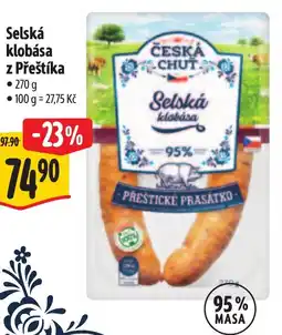 Albert Selská klobása z Přeštíka nabídka