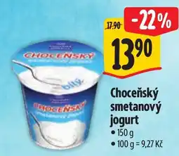 Albert Choceňský smetanový jogurt nabídka