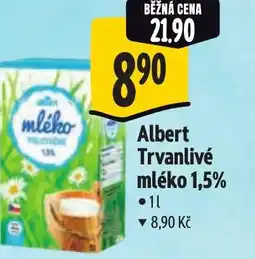 Albert Albert Trvanlivé mléko 1,5% nabídka