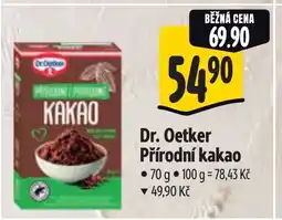 Albert Dr. Oetker Přírodní kakao nabídka