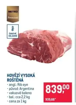 Makro Hovězí vysoká roštěná nabídka