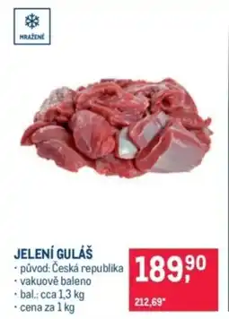 Makro Jelení guláš nabídka