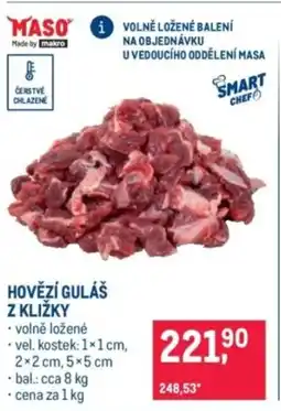 Makro Hovězí guláš z kližky nabídka