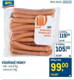 Makro Vídeňské párky nabídka
