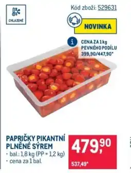 Makro Papričky pikantní plněné sýrem nabídka