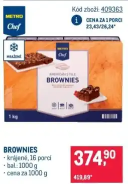 Makro Brownies nabídka