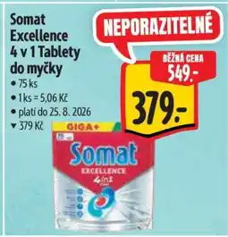 Albert Somat Excellence 4 v 1 Tablety do myčky nabídka