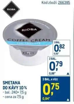 Makro Smetana do kávy 10% nabídka