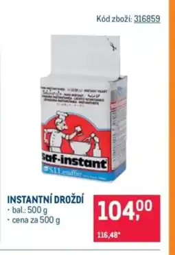 Makro Instantní droždí nabídka