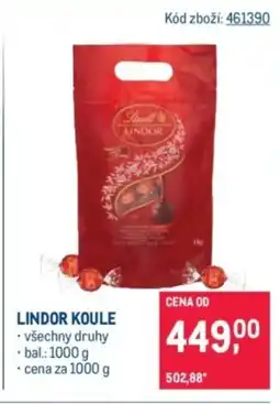 Makro Lindor koule nabídka