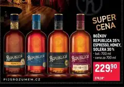 Makro Božkov Republica 35% espresso, honey, solera 30% nabídka