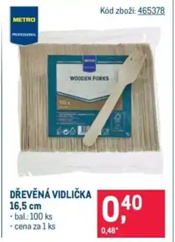 Makro Dřevěná vidlička nabídka