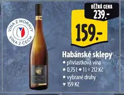 Albert Habánské sklepy nabídka