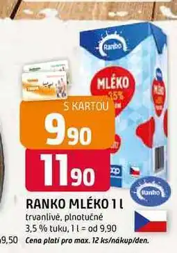 Trefa RANKO MLÉKO IL trvanlivé, plnotučné 3,5% tuku nabídka