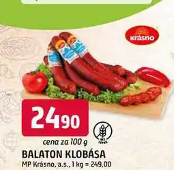 Trefa BALATON KLOBÁSA nabídka