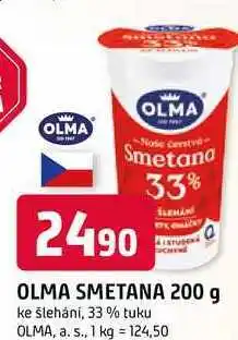 Trefa OLMA SMETANA 200 g ke šlehání, 33 % tuku nabídka