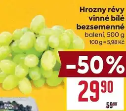 Billa Hrozny révy vinné bílé bezsemenné nabídka