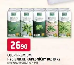 Trefa COOP PREMIUM HYGIENICKÉ KAPESNÍČKY 10x 10 ks Aloe Vera, 4vrstvé nabídka