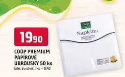 Trefa COOP PREMIUM PAPÍROVÉ UBROUSKY 50 ks bílé, 2vrstvé nabídka