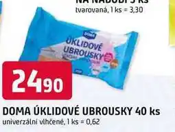 Trefa DOMA ÚKLIDOVÉ UBROUSKY 40 ks univerzální vlhčené nabídka