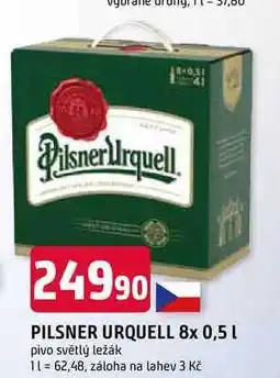 Trefa Pilsner Urquell Pivo ležák světlý nabídka
