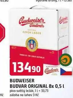 Trefa BUDWEISER BUDVAR ORIGINAL nabídka
