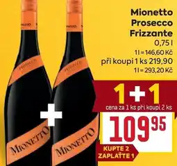 Billa Mionetto Prosecco Frizzante nabídka