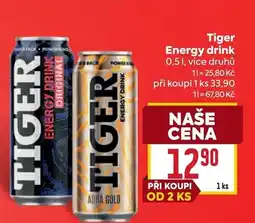 Billa Tiger Energy drink nabídka