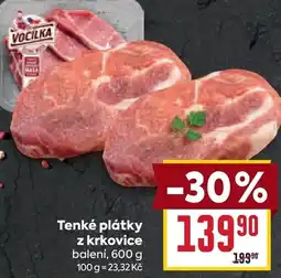 Billa Tenké plátky z krkovice nabídka