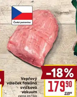 Billa Vepřový váleček falešná svíčková vakuum nabídka