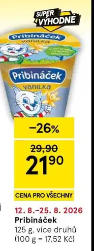 Tesco Pribináček nabídka