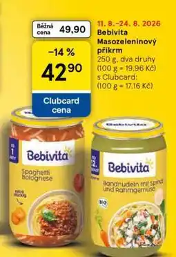 Tesco Bebivita Masozeleninový příkrm nabídka