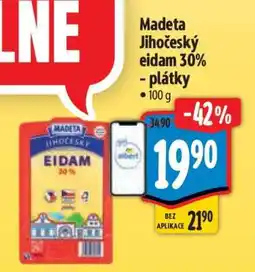 Albert Madeta Jihočeský eidam 30 plátky nabídka