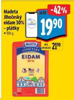Albert Madeta Jihočeský eidam 30 plátky nabídka
