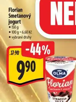 Albert Florian Smetanový jogurt nabídka
