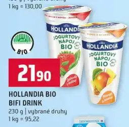 Terno Hollandia BIO BiFi drink nabídka