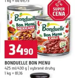 Terno Bonduelle Bon Menu nabídka