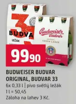 Terno Budweiser Budvar Original Budvar 33 nabídka