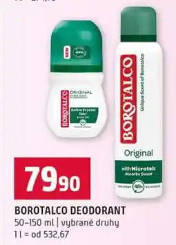 Terno Borotalco deodorant nabídka