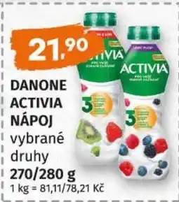 Terno Danone Activia nápoj nabídka