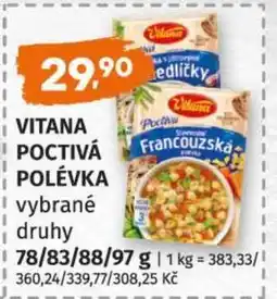 Terno Vitana Poctivá polévka nabídka