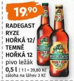 Terno RADEGAST RYZE HOŘKÁ 12, TEMNĚ HOŘKÁ 12 pivo ležák nabídka