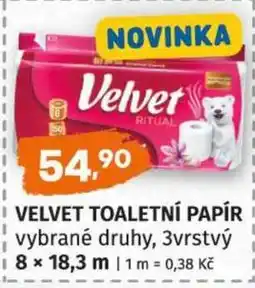 Terno Velvet Toaletní papír nabídka